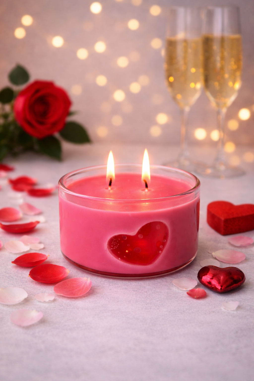 Roze kleine hartkaars