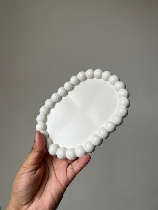 Sieraden bubble plate wit